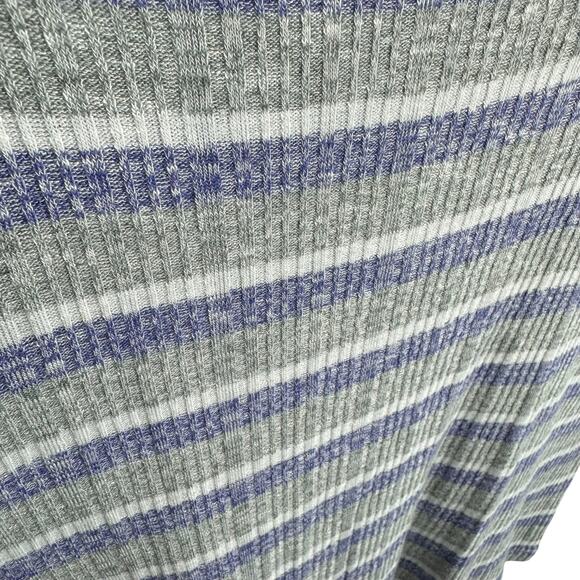 Lane Bryant Striped Ribbed Knit Lightweight Square Neck Stretchy Blouse Size 20 - Picture 3 of 6